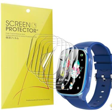 Imagem de Lamshaw Compatível com protetor de tela Yiphun Smart Watch, [pacote com 6] Película transparente TPU de cobertura total compatível com o relógio inteligente Yiphun LT06 de 1,62 polegadas (pacote com 6