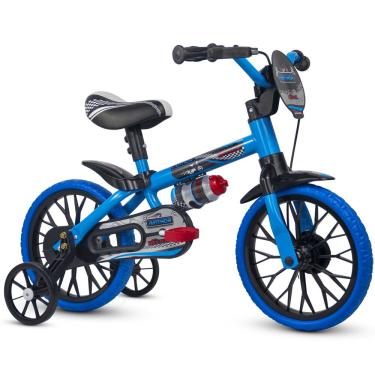 Imagem de Bicicleta Infantil Aro 12 Veloz 2 Nathor Menino Cor Azul ePreto