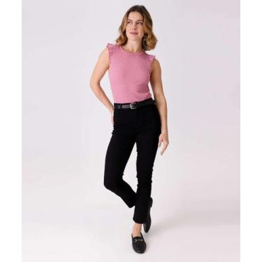 Imagem de Calça Feminina Sarja Skinny Sawary-45432, Preto, 42