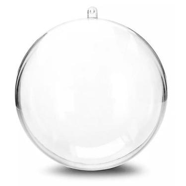 Imagem de Bola de Natal porta retrato incolor para personalizar com foto 8 cm 2 