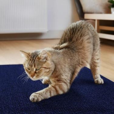 Imagem de Kit 2 Arranhadores Adesivo Premium: Sofá, Cama e Móveis Para Gato - Protetor Pet Anti Estresse (Azul,50x50cm)