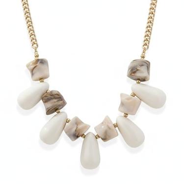 Imagem de NOVYRA Colar gargantilha feminina com contas grossas Boho ajustável de resina colorida irregular gota d'água colar gargantilha moderna para festas de fim de ano, acessórios de joias para mulheres