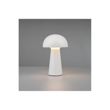 Imagem de Luminária Mushroom LED Recarregável - Abajur Cogumelo Design Minimalista Moderno, Luz Noturna de Cabeceira com 3 Tons de Cor, Portátil para Decoração