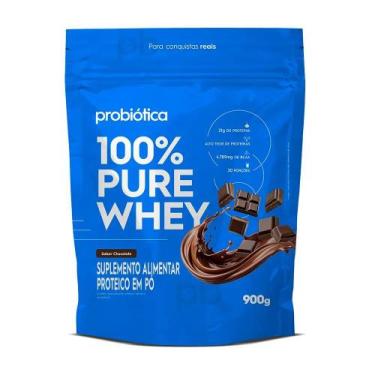 Imagem de 100% Pure Whey Protein concentrado Refil 900g Probiotica - ProbiÓtica,