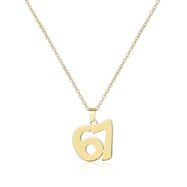 Imagem de imani Colar Six Seven 67 6 7 Bestfirend BFF Presente Engraçado Alfa Gíria Inspirada Festa Aniversário Halloween Natal Decoração Escolar Roupa, FERR, Aço inoxidável, aço inoxidável