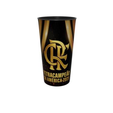 Imagem de Copo Flamengo 4x Campeão Libertadores Oficial - Plástico 550ml