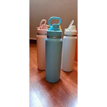 Imagem de Garrafa Térmica de Aço Inoxidável, 800ml, Sistema de Rosca, Conservação 12h Frio/6h Quente, Multicolorido (Azul)