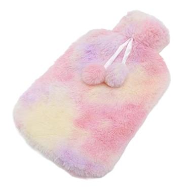 Imagem de aqxreight Saco Quente de Injeção de Garrafa Quente de 2000ML Com Capa de Pelúcia para Alívio de Desconforto e Ajuda a Manter Uma Garrafa QuenteSaco QuenteGarrafa de BorrachaSaco de PelúciaSaco de 2000mlInjeção de água (Colorido Vermelho Amarelo Azul)