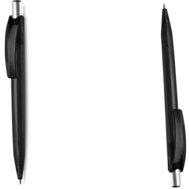 Imagem de Caneta Esferográfica Executiva, Metal Preto Fosco, Retrátil, Escrita Azul, Grip Metálico, Corpo Cilíndrico, 0.7mm, para Escrita Geral, 14cm design (Kit 2 Preto)