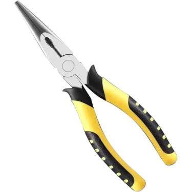 Imagem de Alicate profissional de ponta de agulha de 15 cm, alicate elétrico de precisão com borda de corte para segurar, dobrar e cortar fios, ferramenta manual ergonômica para bricolage e reparos