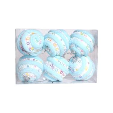 Imagem de Baoblaze Conjunto de 6 enfeites de Natal em formato de bolas, leves e resistentes, para pendurar na árvore de Natal, casa e jardim, Style C