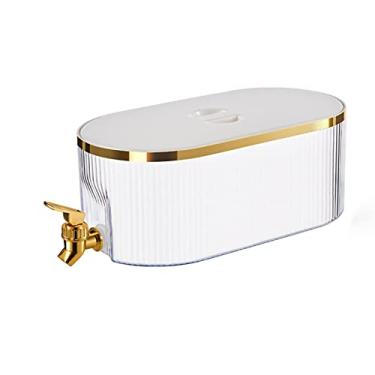 Imagem de GLOGLOW Jarro para Suprimentos de café e chá, Jarro de água Fria de 5,3L Com Tampa Selada e Torneira, Material PP e PS, Dispensador de Bebidas de Cozinha à Prova de Poeira para Uso Doméstico Água de