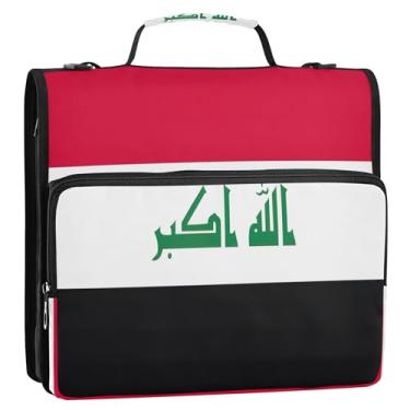 Imagem de Pasta escolar com bandeira do Iraque - Organizador de documentos com zíper