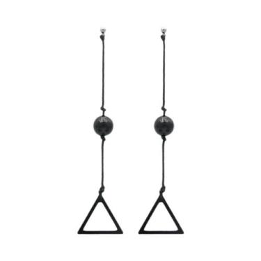 Imagem de Brincos De Stud Em Forma De Triângulo Preto Do Anime Chainsaw Man Poch