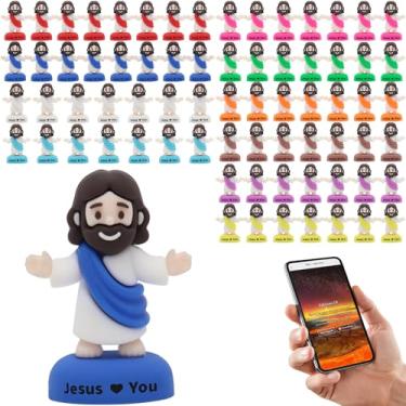 Imagem de Yelakey Little Mini Jesus Figures with Daily Scripture Access Pattern – 36 Pack “Jesus Loves You” Mini Figurines in Bulk, Tiny Religious Gifts for Christmas, Hide-and-Seek, Easter Egg Stuffers