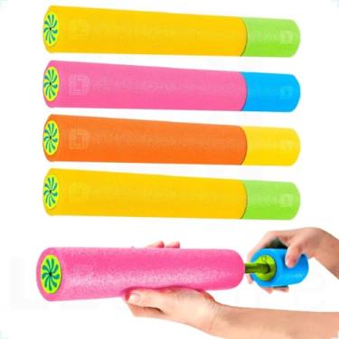 Imagem de Kit 2 Lança-Água 35cm Lançador de água Arminha De Água Brinquedo Tubular para Piscina