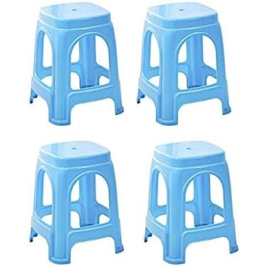 Imagem de Escabelo Para Os Pés Banco De Hospital, Banco De Cama Acompanhante Banco De Plástico Empilhável Banco De Jardim Banco De Jardim Cadeira De Jantar Banco De Adultos Banco De Degrau De Berçário,Azul,