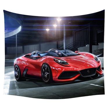 Imagem de Tapeçaria, estética de sala de carros esportivos, 150x150cm, microtecido