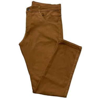 Imagem de Calça masculina sarja e jeans slim com elastano basica para homem a pr