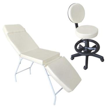 Imagem de Kit Maca 3 Posições + Mocho Profissional Clínica Estética - For-ty Sto