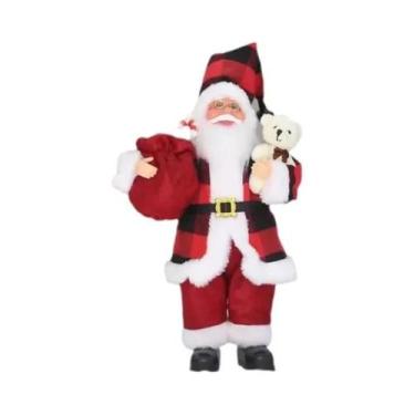 Imagem de Boneco De Pelúcia Papai Noel Esquiando Para Decoração De Árvore De Nat