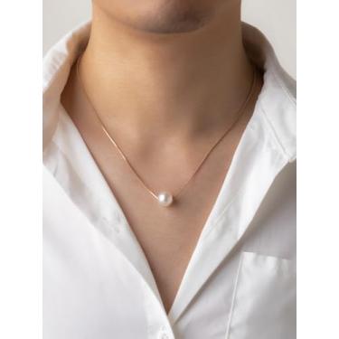 Imagem de Colar de pérolas douradas para mulheres, joias sofisticadas, pingente e conjunto de presente, joias e presentes de amizade, Medium, Latão, Sem Pedra Preciosa