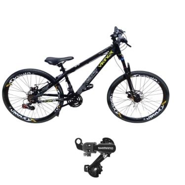 Imagem de Bicicleta 26 VikingX Tuff30 21v Cambio Traseiro Shimano Pneu Slick Fino Preto1.50-Unissex