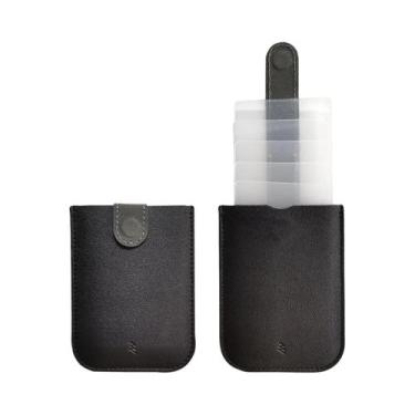 Imagem de Porta-cartões De Couro Com Gradiente De Cor, Slim E Portátil, Carteira