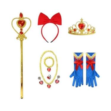 Imagem de Conjunto De Fantasia De Princesa Branca De Neve Para Meninas, Coroa, V
