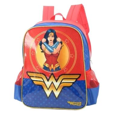 Imagem de Mochila de Costas para Meninas Mulher Maravilha Reforçada Resistente - Mulher Maravilha - Luxcel