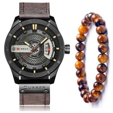 Imagem de Relógio Masculino Original Curren Esportivo + Pulseira Tigre-Masculino