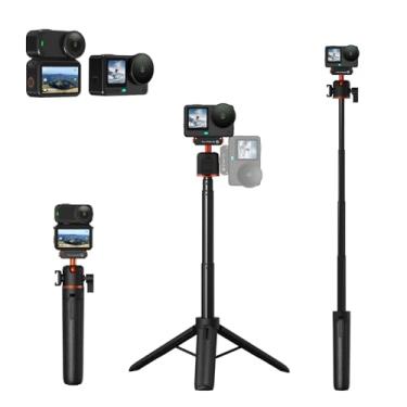 Imagem de Flymile Tripé de câmera Action 6 de 53 cm, adaptador magnético de liberação rápida, bastão de selfie, cabo estendido com cabeça esférica de 360° e suporte de sapata fria, mini tripé de mesa para