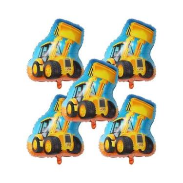 Imagem de Balões De Aniversário Para Meninos Com Tema De Construção, 5 Peças, Es