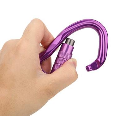 Imagem de SPYMINNPOO Mosquetão de Escalada Assimétrica Com Trava Automática de Alumínio de Aviação 7075, Trava Principal para Escalada e Montanhismo, Resistência Ao Impacto de 2.300 Kg