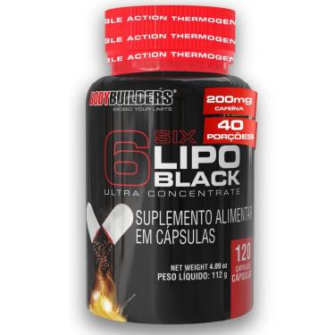 Imagem de Termogênico 6 Six Lipo Black Ultra Concentrate 60caps - Bodybuilders-Unissex