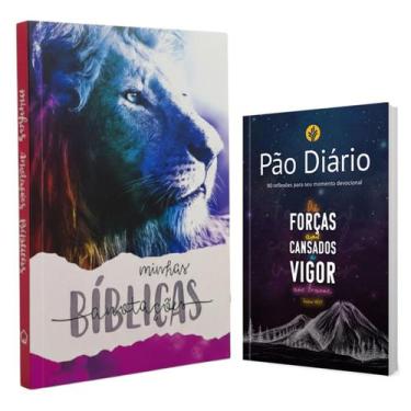 Imagem de kit Livro Minhas Anotações Bíblicas +Devocional Pão Diário Ele da Forç