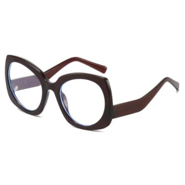 Imagem de VFDHN Óculos de Sol Femininos Fashion Butterfly Oval Vintage Coloridos Masculinos Punk Degradê UV400 (5702-C9)