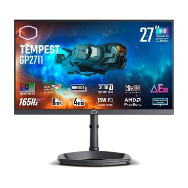 Imagem de Monitor Gamer Cooler Master Mini LED 27", QHD, 165Hz, 1ms, FreeSync Premium Pro, HDR1000, Ajuste de-Unissex