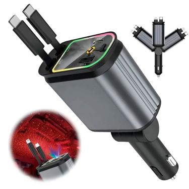 Imagem de Carregador Automotivo Veicular Turbo Usb Carro Caminhao Suvs Caminhonete Projetor Iluminaçao Teto Decoraçao