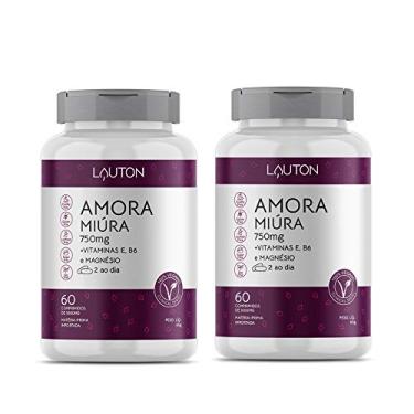 Imagem de Amora Miura 750mg Premium com Vitaminas Lauton Alivia TPM e Menopausa- Kit 2