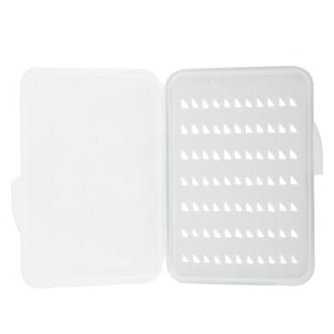 Imagem de Caixa de pesca com mosca com espuma de alta densidade – Iscas à prova d'água e estojo de armazenamento de anzóis para iscas e gabaritos, organizador de equipamentos portáteis com tampa transparente