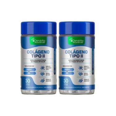 Imagem de Kit 2x Colágeno Tipo II Denavita  Suplemento Alimentar para Mobilidade