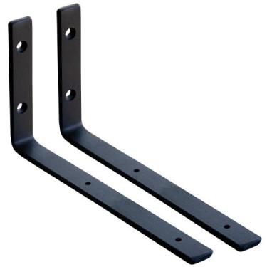 Imagem de 2 Mão Francesa Invertida 10cm Suporte Prateleira Gancho Cantoneira - L