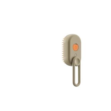 Imagem de Pente de spray para animais de estimação para gatos e cães, pente de spray de uma chave escova de massagem anti-voo, massagem limpa (cáqui)