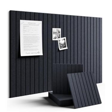 Imagem de Fluxynara Quadro de avisos grande de feltro 91,4 cm x 61 cm Alternativo para quadro de cortiça - Pacote com 6 com 40 abas adesivas removíveis seguras, quadros de cortiça para paredes, quadro de