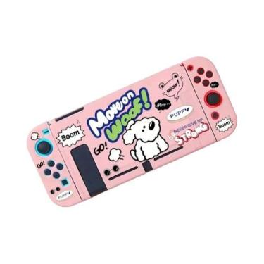 Imagem de Capa Protetora Rosa De TPU Macio Para Controle De Jogo Nintendo Switch