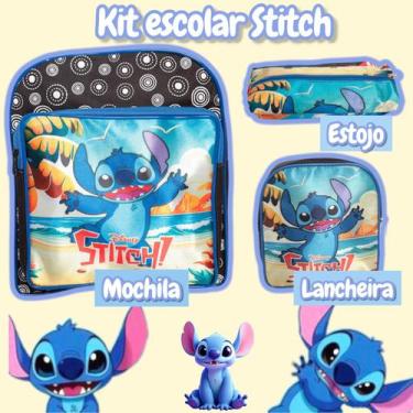 Imagem de Kit Mochila Infantil Pequena Lancheira E Estojo Resistente - Plike