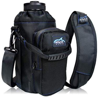 Imagem de Arca Gear Suporte e suporte de garrafa de aço inoxidável isolado de 1,8 g - Inclui alça de transporte, alça de ombro, carteira e bolso grande para armazenar itens. Proteja seu cantil Rambler Growler