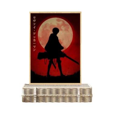 Imagem de Pôster Clássico Do Anime Attack on Titan Temporada 4 Adesivo De Papel 