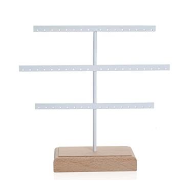 Imagem de Suporte de exibição de joias cremalheira criativa de armazenamento de brincos pendurados suporte de clipe de orelha rack de exibição de joias doméstico suporte organizador de joias (cor: preto) (ouro)